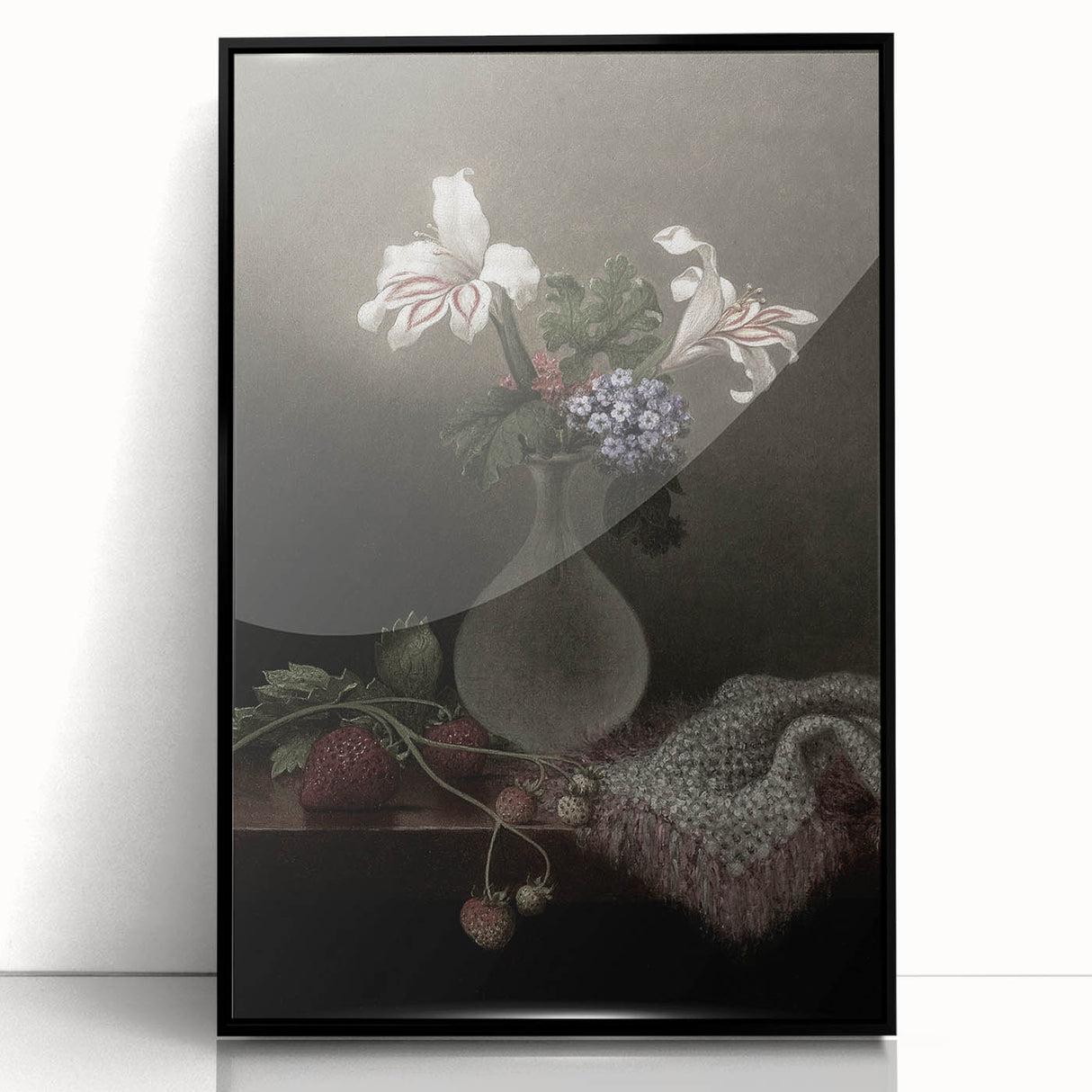 Dark Moody Wall Art: Dramatic Floral Still Life for Timeless Interiors