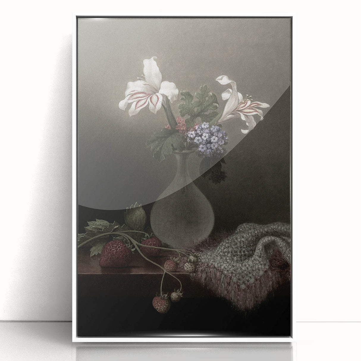 Dark Moody Wall Art: Dramatic Floral Still Life for Timeless Interiors