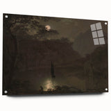 Dark Moody Wall Art - Atmospheric Moonlit Landscape for Timeless Decor