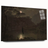 Dark Moody Wall Art - Atmospheric Moonlit Landscape for Timeless Decor