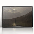 Dark Moody Wall Art - Atmospheric Moonlit Landscape for Timeless Decor