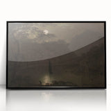 Dark Moody Wall Art - Atmospheric Moonlit Landscape for Timeless Decor