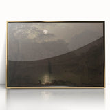 Dark Moody Wall Art - Atmospheric Moonlit Landscape for Timeless Decor