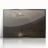 Dark Moody Wall Art - Atmospheric Moonlit Landscape for Timeless Decor