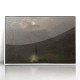 Dark Moody Wall Art - Atmospheric Moonlit Landscape for Timeless Decor