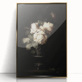 Dark Moody Wall Art - Timeless Floral Elegance in Dramatic Dark Tones