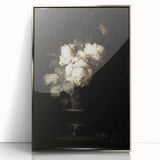 Dark Moody Wall Art - Timeless Floral Elegance in Dramatic Dark Tones