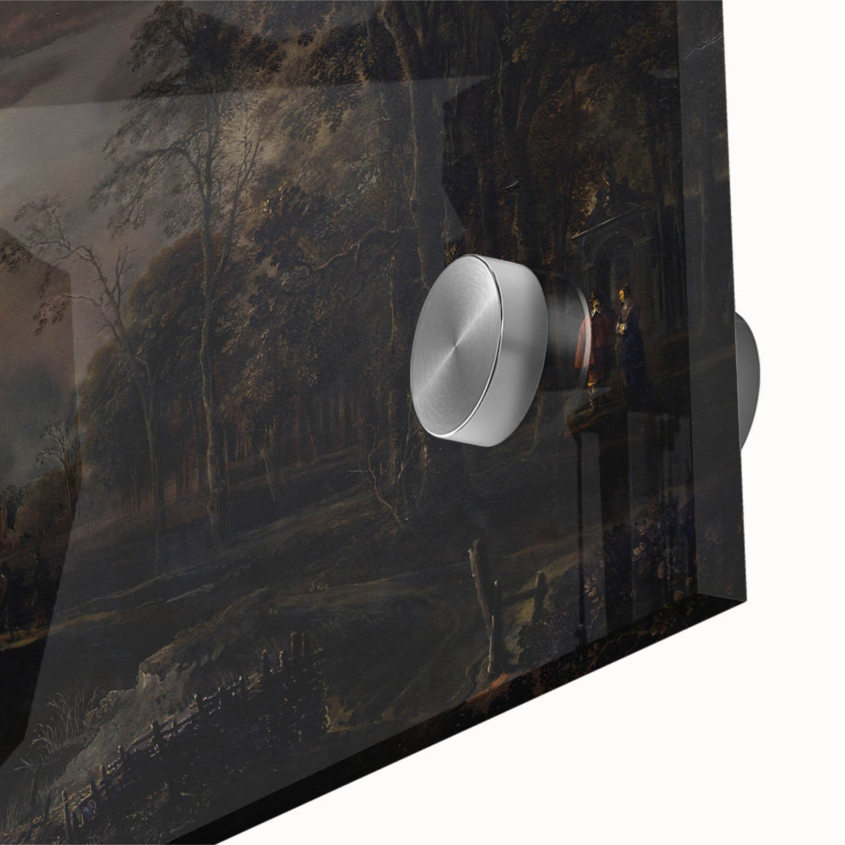Moody Art Prints - Moonlit Night Over Castle and Forest Landscape