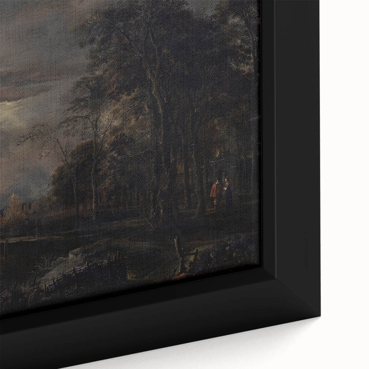Moody Art Prints - Moonlit Night Over Castle and Forest Landscape