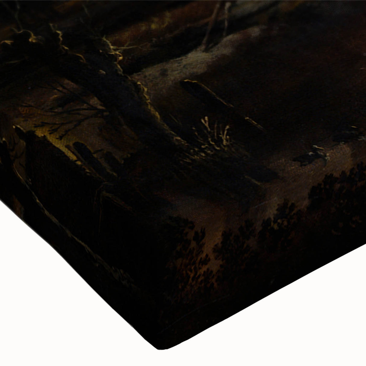 Moody Art Prints - Moonlit Night Over Castle and Forest Landscape