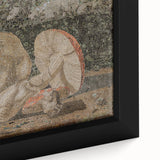Dark Moody Wall Art: Mosaic Rabbit & Mushrooms - Timeless Dark Print