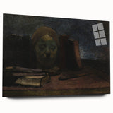 Dark Moody Wall Art: Literary Still Life with Bust - Timeless Dark Print