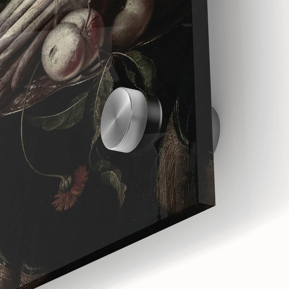 Dark Moody Wall Art - Elegant Still Life with Asparagus and Fruit