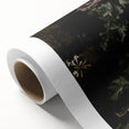 Dark Moody Wall Art - Dramatic Botanical Scene with Flower and Reptiles