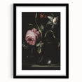Dark Moody Floral Art - Elegant Flower Arrangement with Rich Lighting