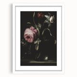 Dark Moody Floral Art - Elegant Flower Arrangement with Rich Lighting