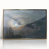 Dark Moody Wall Art - Atmospheric Moonlit Sky for Dramatic Interiors
