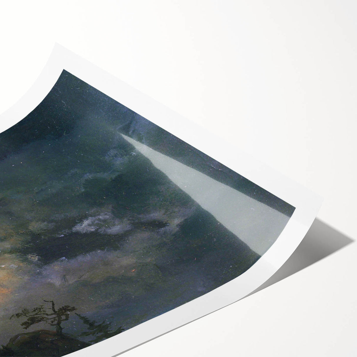 Dark Moody Wall Art - Atmospheric Moonlit Sky for Dramatic Interiors