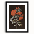 Dark Moody Wall Art - Vibrant Red Floral with Butterfly and Dragonfly