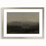 Dark Moody Landscape Art - Serene Atmospheric Hills for Timeless Decor