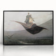 Dark Moody Fantasy Art - Enchanting Flying Carpet Scene for Home Decor