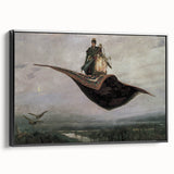 Dark Moody Fantasy Art - Enchanting Flying Carpet Scene for Home Decor