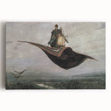 Dark Moody Fantasy Art - Enchanting Flying Carpet Scene for Home Decor