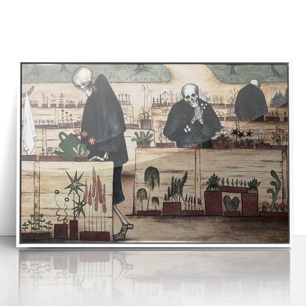 Dark Moody Wall Art - Garden of Skulls - Dramatic Art Prints
