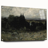 Dark Moody Wall Art - Misty Forest Landscape - Moody Art Prints