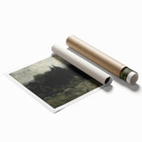Dark Moody Wall Art - Misty Forest Landscape - Moody Art Prints