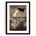 Dark Moody Wall Art | Vintage Nude on Broomstick | Moody Art Prints
