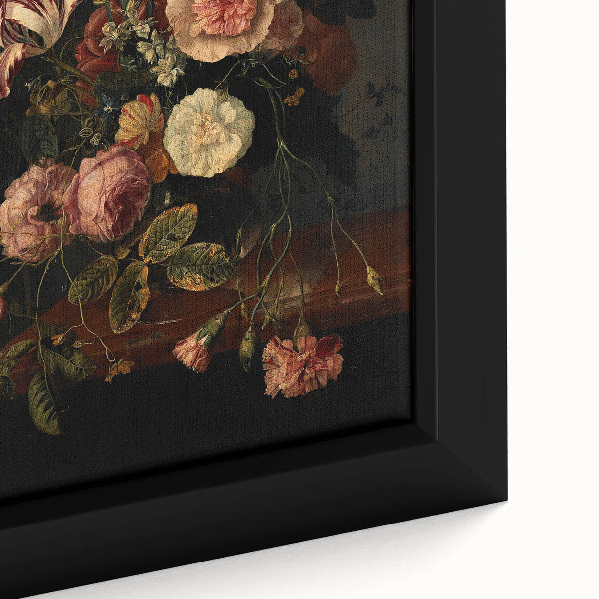 Dark Moody Wall Art - Classic Floral Bouquet for Elegant Home Decor