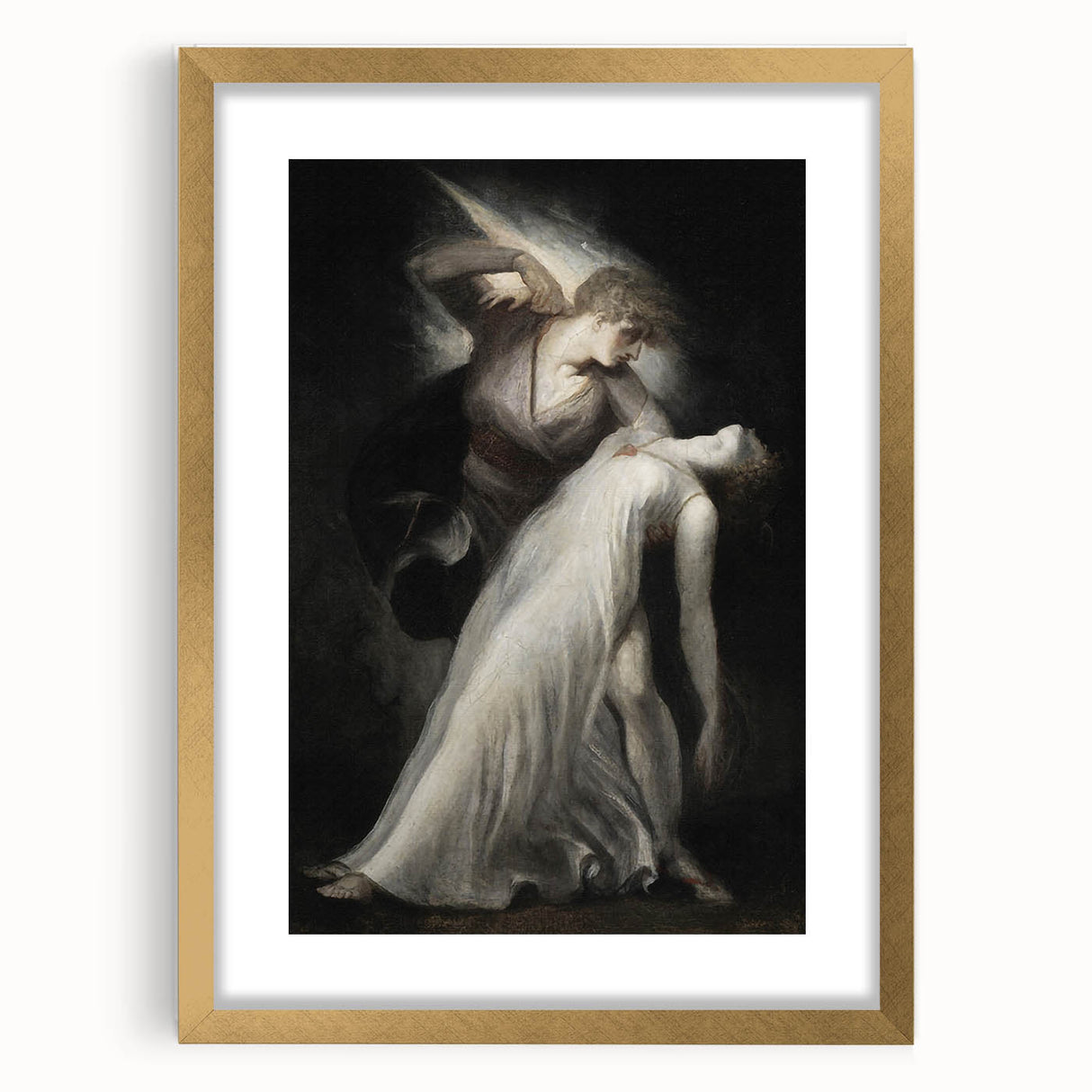Dark Art Decor - Ethereal Dance Scene with Ghostly Figures in Shadows