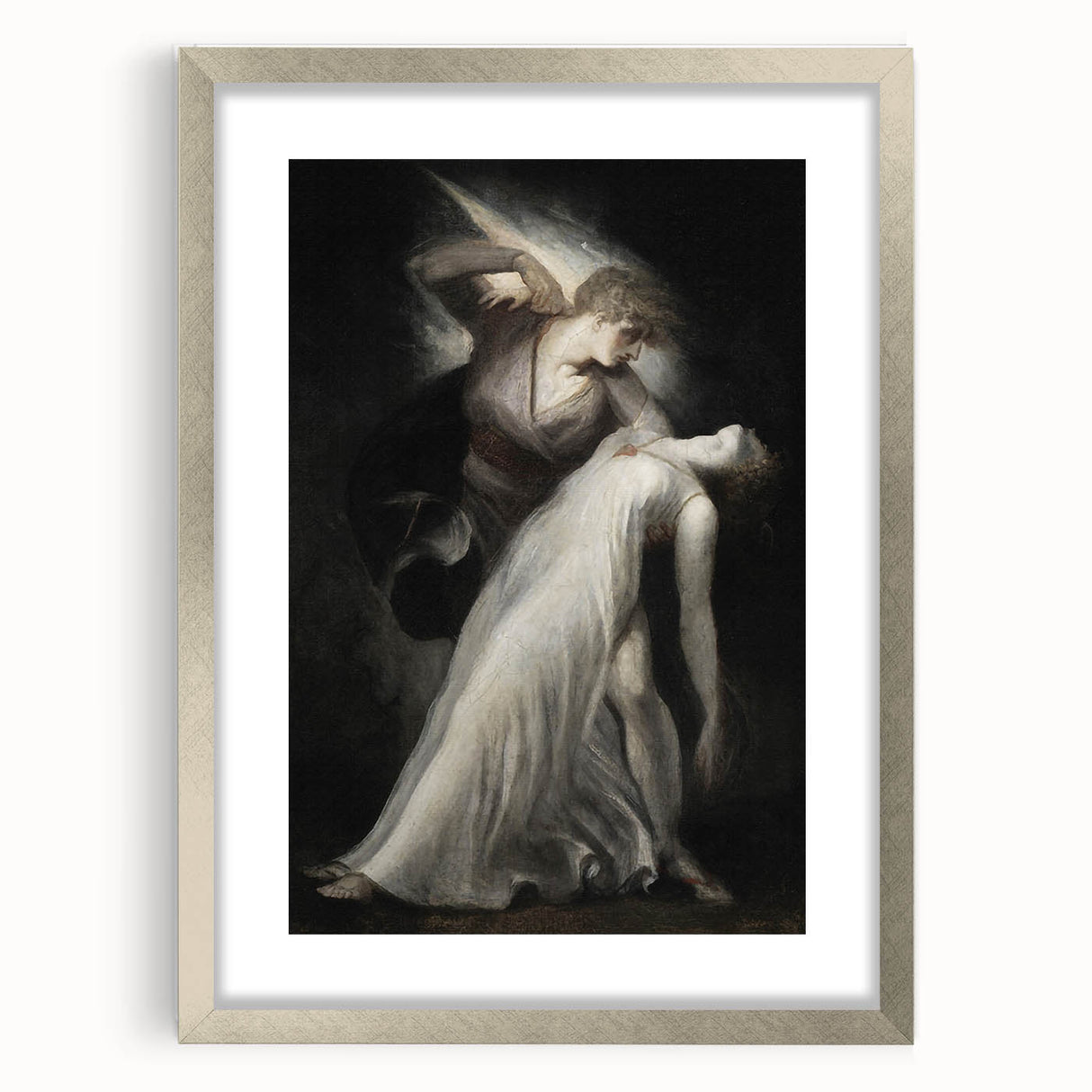 Dark Art Decor - Ethereal Dance Scene with Ghostly Figures in Shadows