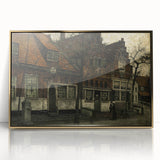 Timeless Dark Prints - Historic Street Scene with Rustic Charm