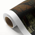 Timeless Dark Prints - Historic Street Scene with Rustic Charm