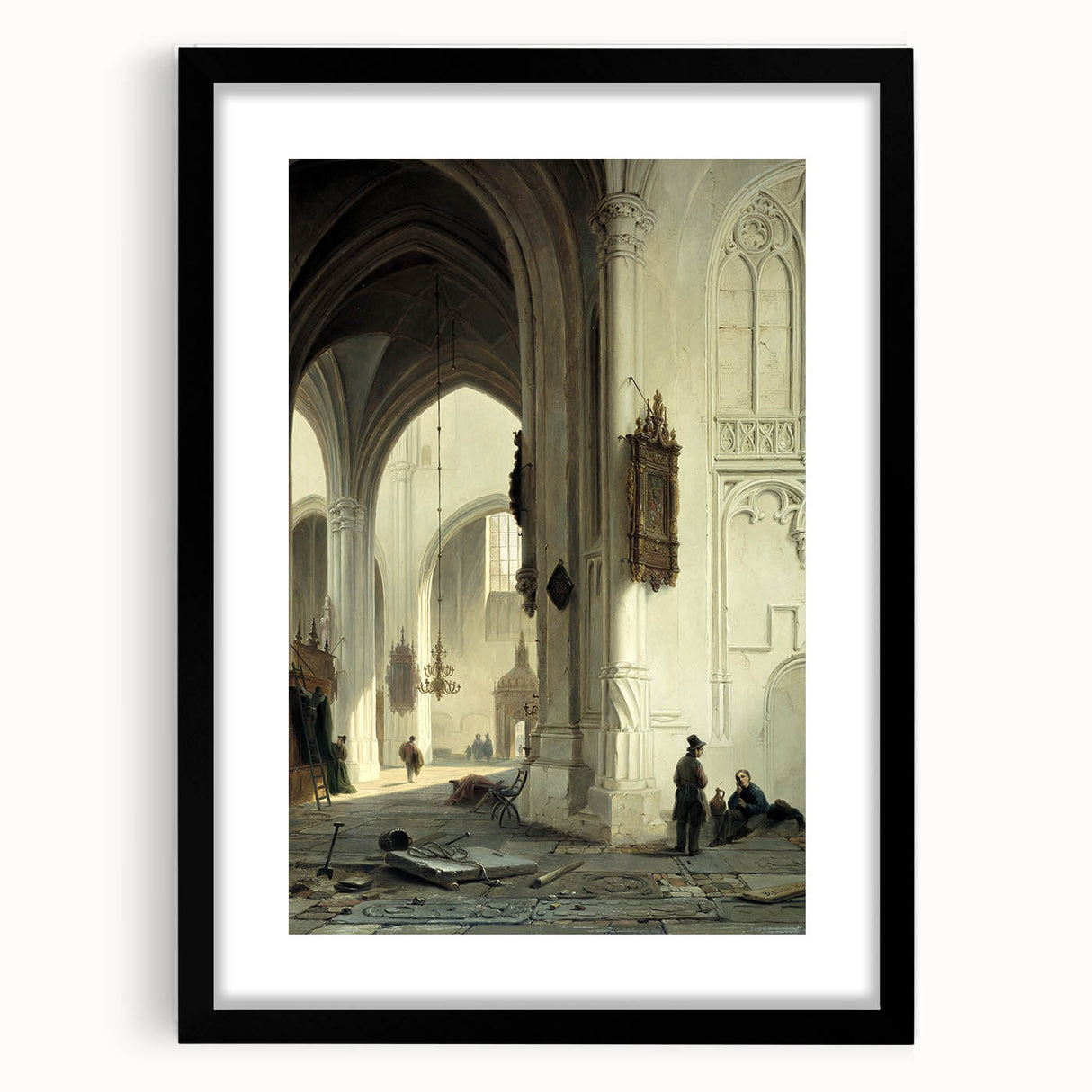 Dark Moody Wall Art Gothic Architectural Print for Dramatic Interiors