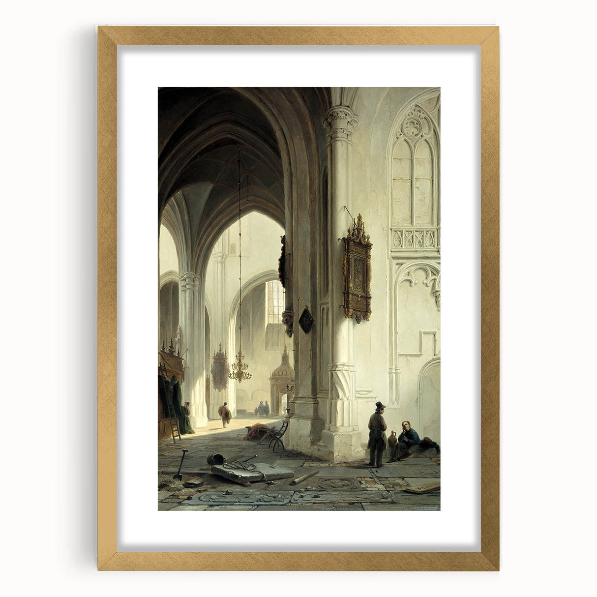 Dark Moody Wall Art Gothic Architectural Print for Dramatic Interiors