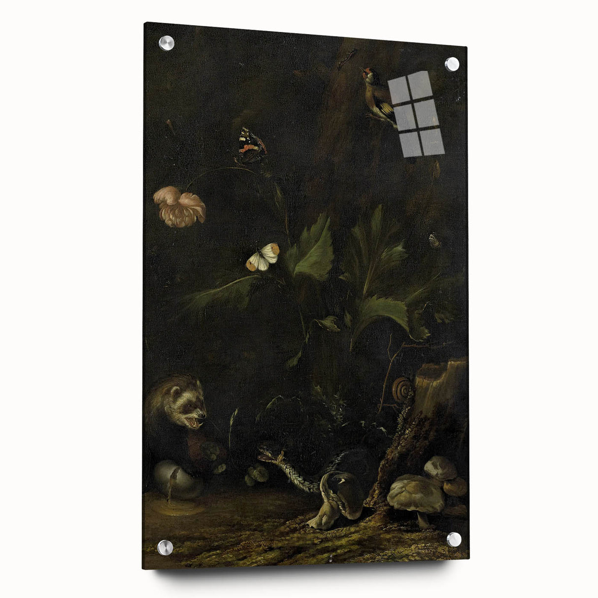 Dark Moody Wall Art Dramatic Woodland Scene with Wildlife