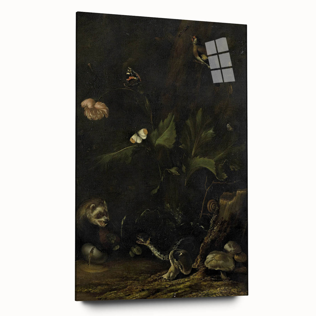 Dark Moody Wall Art Dramatic Woodland Scene with Wildlife