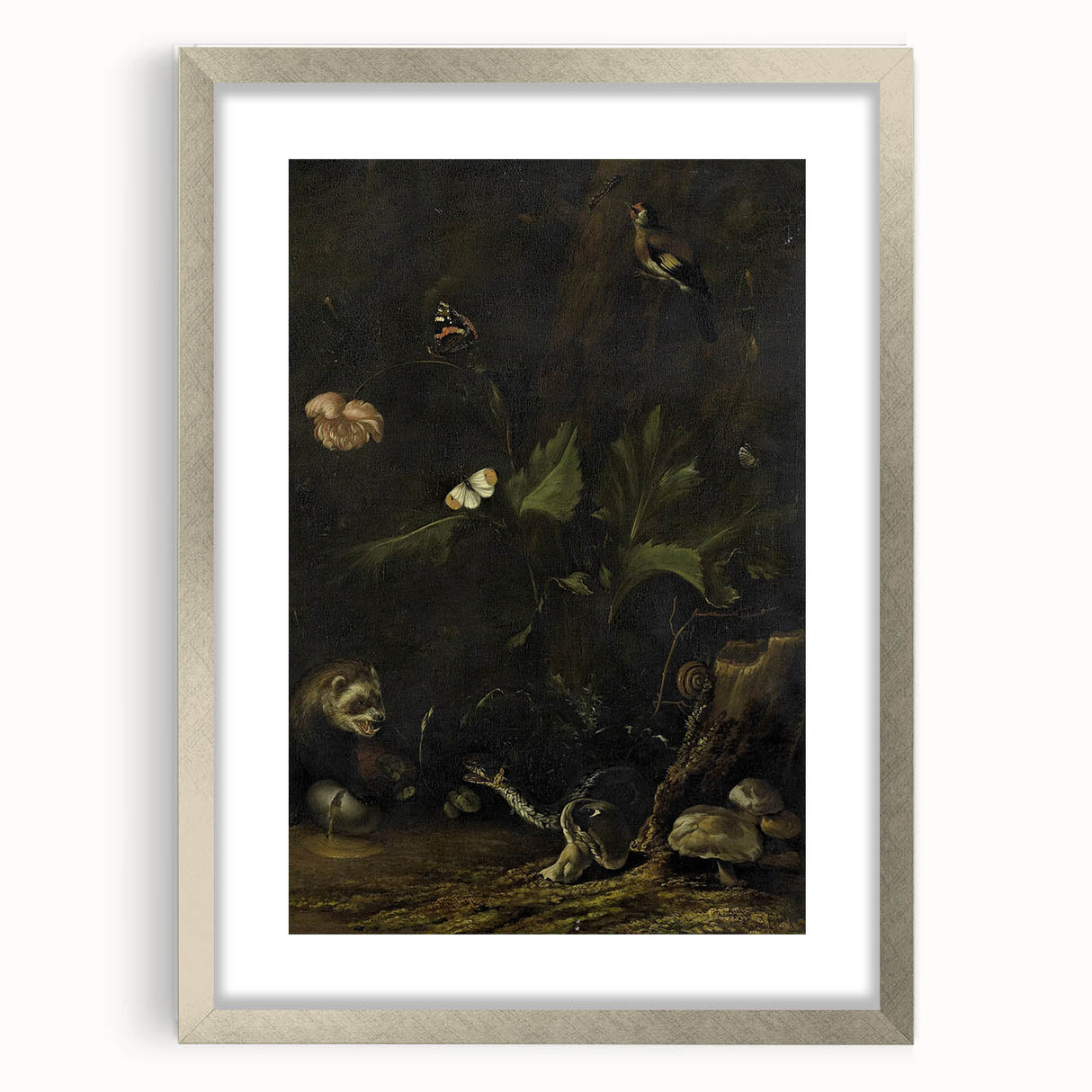 Dark Moody Wall Art Dramatic Woodland Scene with Wildlife