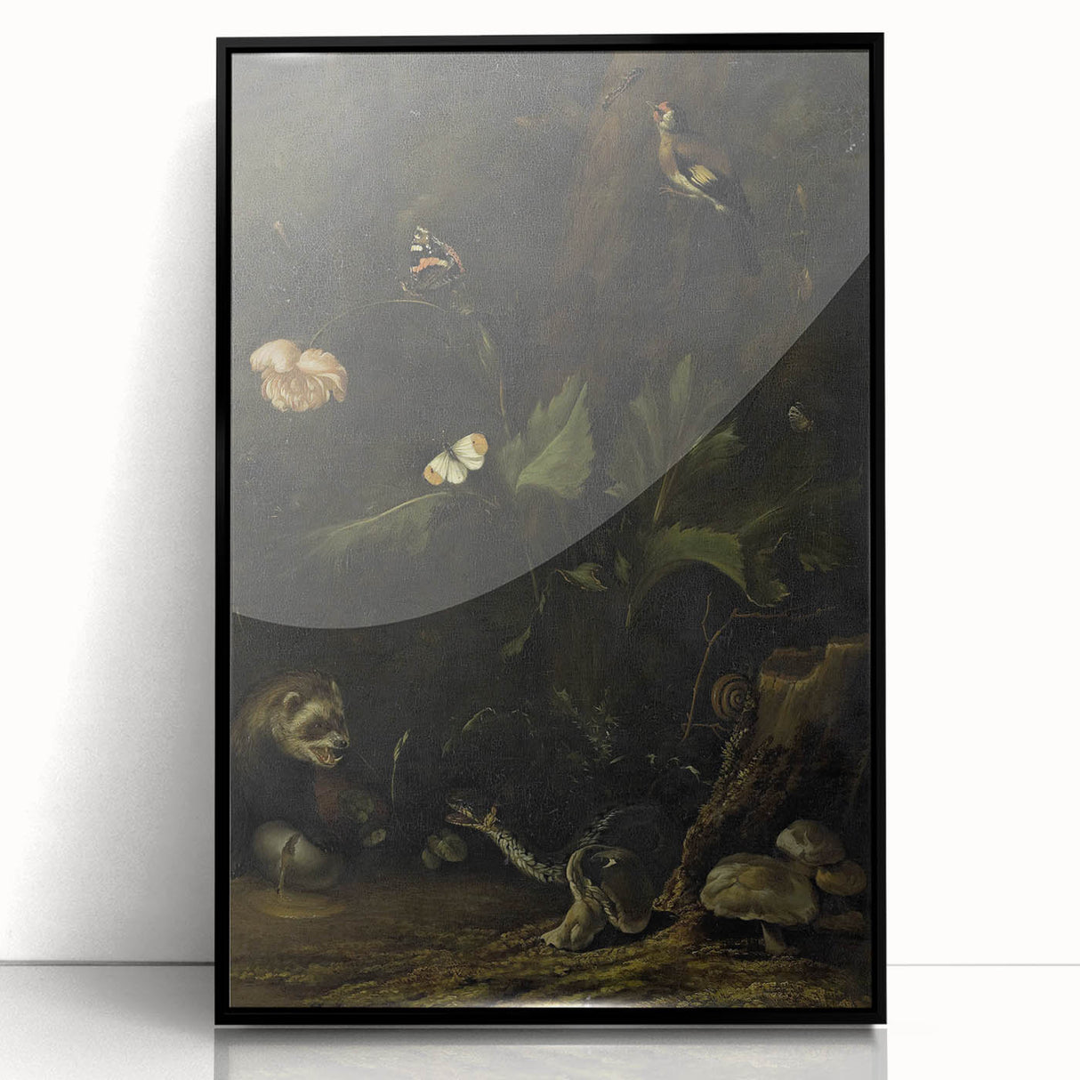 Dark Moody Wall Art Dramatic Woodland Scene with Wildlife