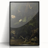 Dark Moody Wall Art Dramatic Woodland Scene with Wildlife