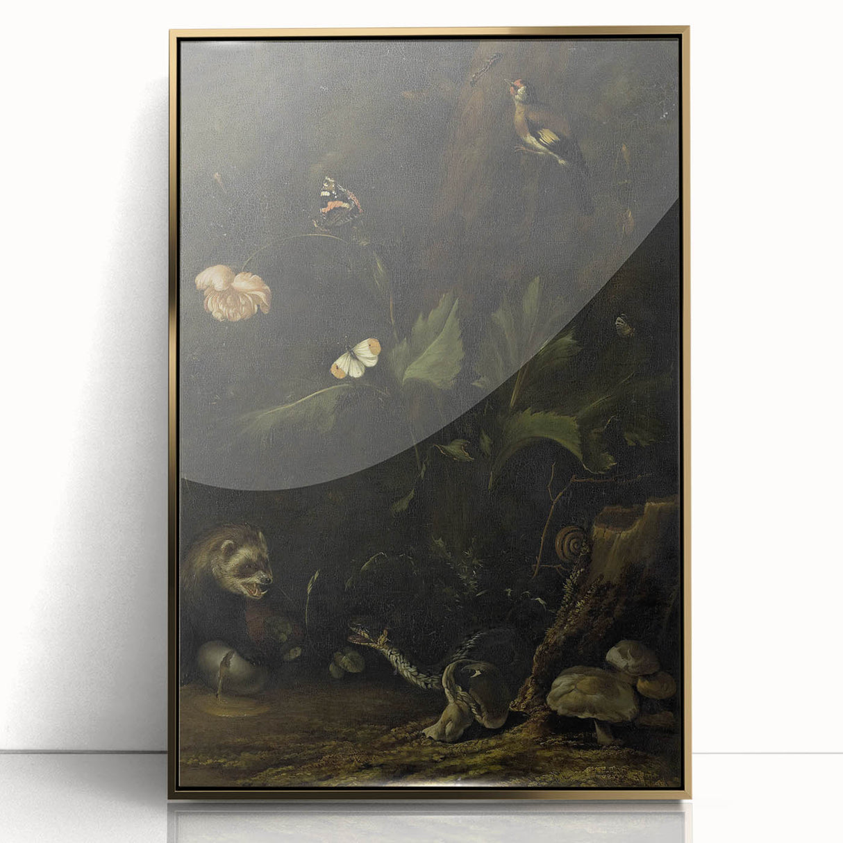 Dark Moody Wall Art Dramatic Woodland Scene with Wildlife