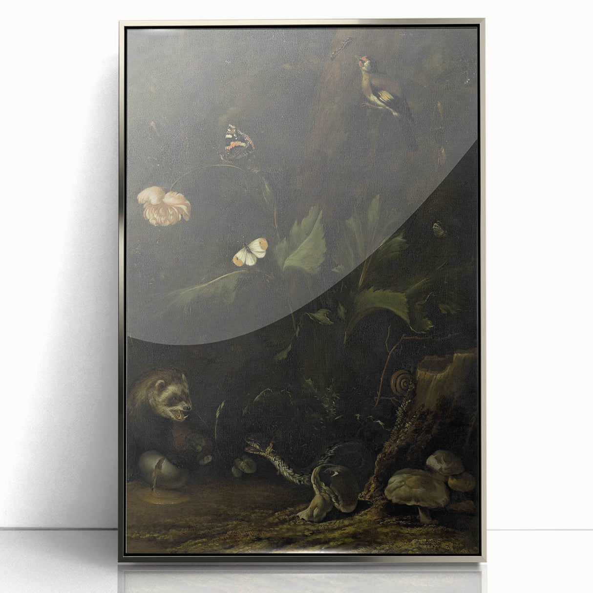 Dark Moody Wall Art Dramatic Woodland Scene with Wildlife