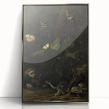 Dark Moody Wall Art Dramatic Woodland Scene with Wildlife