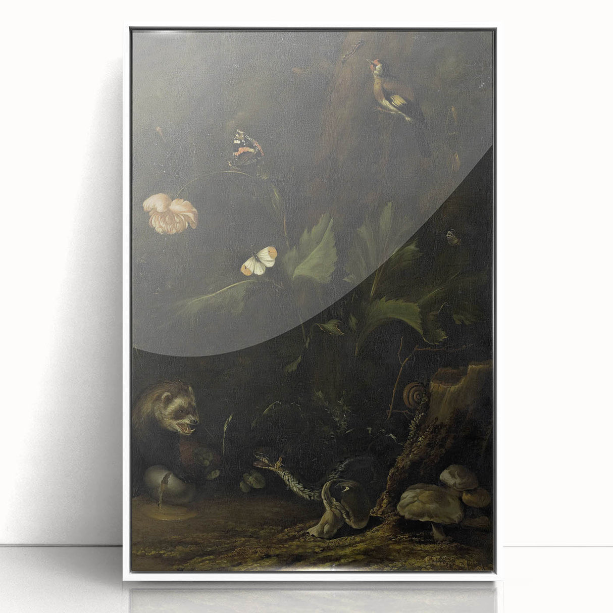Dark Moody Wall Art Dramatic Woodland Scene with Wildlife