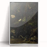Dark Moody Wall Art Dramatic Woodland Scene with Wildlife