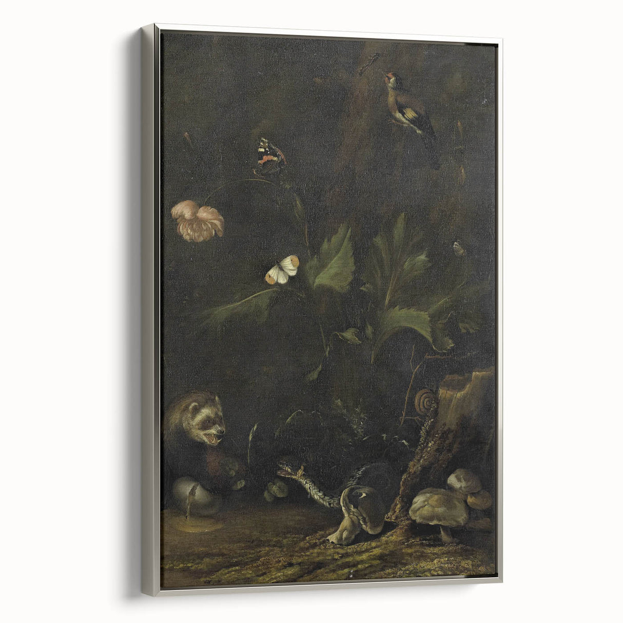Dark Moody Wall Art Dramatic Woodland Scene with Wildlife