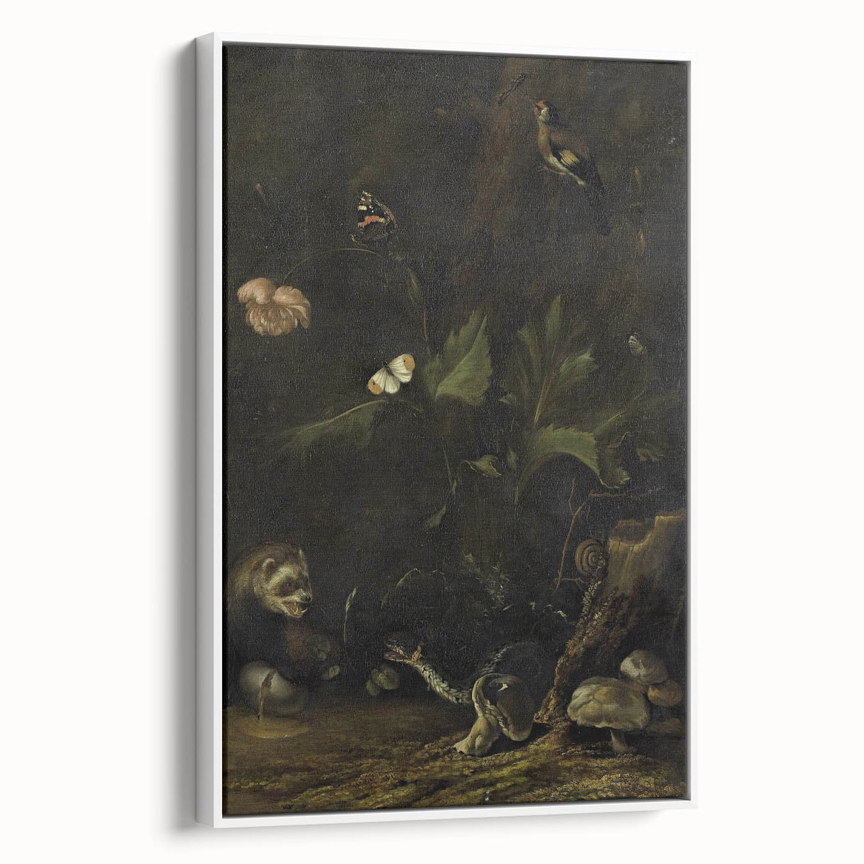 Dark Moody Wall Art Dramatic Woodland Scene with Wildlife